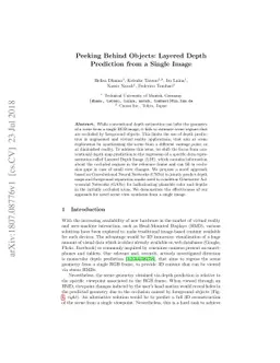 Peeking Behind Objects: Layered Depth Prediction from a Single Image