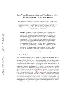 Fast Vessel Segmentation and Tracking in Ultra High-Frequency Ultrasound
  Images