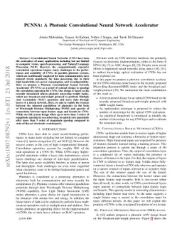 PCNNA: A Photonic Convolutional Neural Network Accelerator