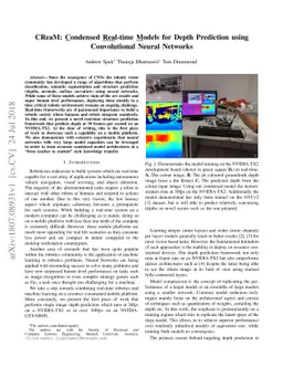 CReaM: Condensed Real-time Models for Depth Prediction using
  Convolutional Neural Networks