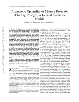Asymptotic Optimality of Mixture Rules for Detecting Changes in General
  Stochastic Models