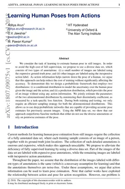 Learning Human Poses from Actions