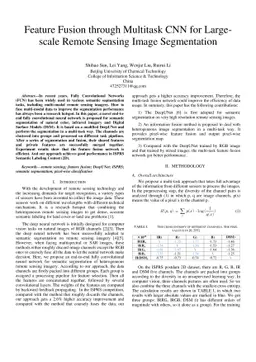 Feature Fusion through Multitask CNN for Large-scale Remote Sensing
  Image Segmentation