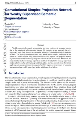 Convolutional Simplex Projection Network (CSPN) for Weakly Supervised
  Semantic Segmentation