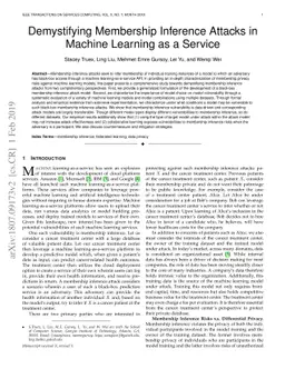 Towards Demystifying Membership Inference Attacks