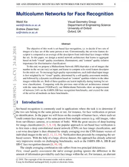 Multicolumn Networks for Face Recognition