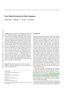 Face Mask Extraction in Video Sequence