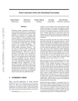 Noise Contrastive Priors for Functional Uncertainty