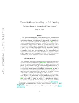 Tractable Graph Matching via Soft Seeding