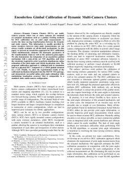 Encoderless Gimbal Calibration of Dynamic Multi-Camera Clusters