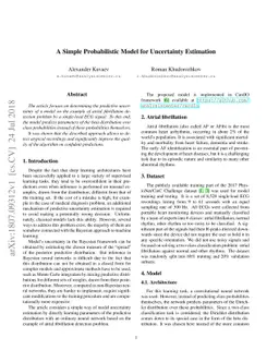 A Simple Probabilistic Model for Uncertainty Estimation