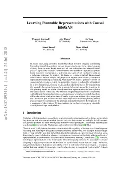 Learning Plannable Representations with Causal InfoGAN