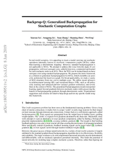 Backprop-Q: Generalized Backpropagation for Stochastic Computation
  Graphs