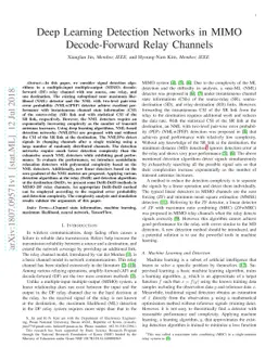 Deep Learning Detection Networks in MIMO Decode-Forward Relay Channels