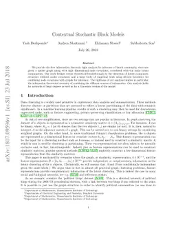 Contextual Stochastic Block Models
