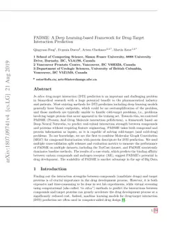 PADME: A Deep Learning-based Framework for Drug-Target Interaction
  Prediction