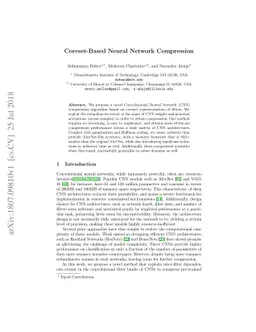 Coreset-Based Neural Network Compression