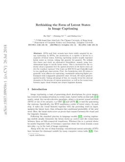 Rethinking the Form of Latent States in Image Captioning