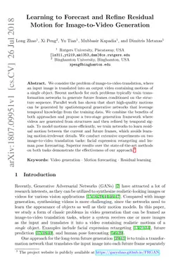 Learning to Forecast and Refine Residual Motion for Image-to-Video
  Generation