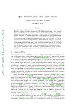 Quasi Markov Chain Monte Carlo Methods