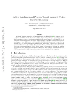 A New Benchmark and Progress Toward Improved Weakly Supervised Learning
