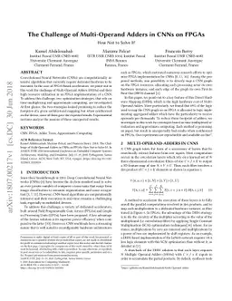 The Challenge of Multi-Operand Adders in CNNs on FPGAs: How not to solve
  it!