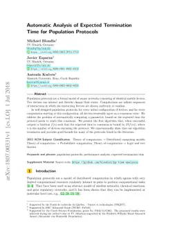 Automatic Analysis of Expected Termination Time for Population Protocols