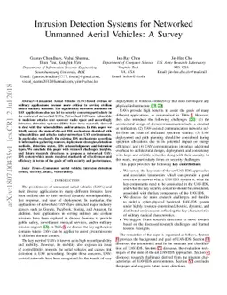 Intrusion Detection Systems for Networked Unmanned Aerial Vehicles: A
  Survey