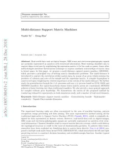 Multi-distance Support Matrix Machines