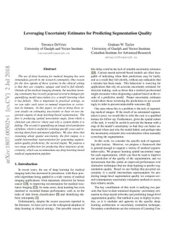 Leveraging Uncertainty Estimates for Predicting Segmentation Quality