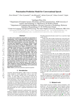 Punctuation Prediction Model for Conversational Speech