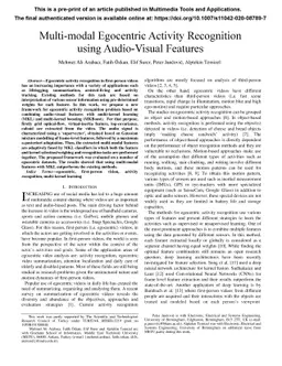 Multi-modal Egocentric Activity Recognition using Audio-Visual Features