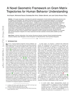 A Novel Geometric Framework on Gram Matrix Trajectories for Human
  Behavior Understanding