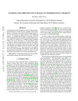 Learning Goal-Oriented Visual Dialog via Tempered Policy Gradient