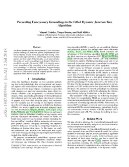 Preventing Unnecessary Groundings in the Lifted Dynamic Junction Tree
  Algorithm