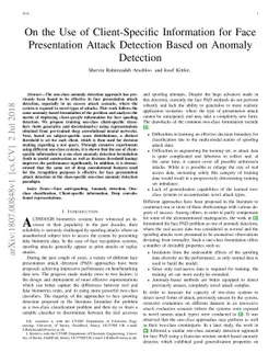 Client-Specific Anomaly Detection for Face Presentation Attack Detection