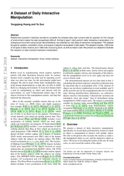 A Dataset of Daily Interactive Manipulation