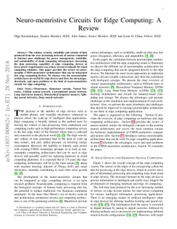 Neuro-memristive Circuits for Edge Computing: A review