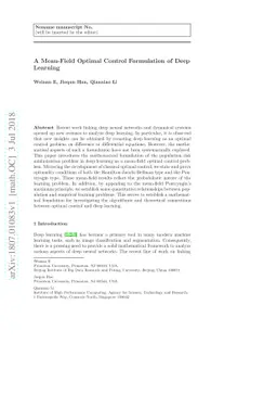 A Mean-Field Optimal Control Formulation of Deep Learning