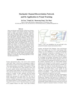 Stochastic Channel Decorrelation Network and Its Application to Visual
  Tracking