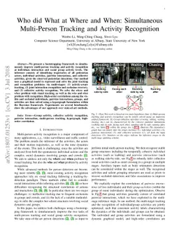 Who did What at Where and When: Simultaneous Multi-Person Tracking and
  Activity Recognition
