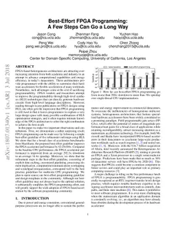 Best-Effort FPGA Programming: A Few Steps Can Go a Long Way
