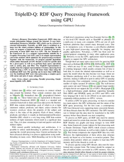 TripleID-Q: RDF Query Processing Framework using GPU