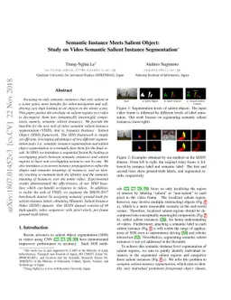 Semantic Instance Meets Salient Object: Study on Video Semantic Salient
  Instance Segmentation