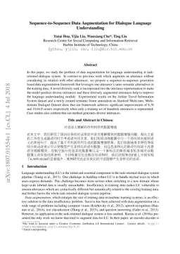 Sequence-to-Sequence Data Augmentation for Dialogue Language
  Understanding