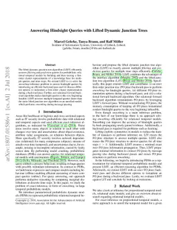 Answering Hindsight Queries with Lifted Dynamic Junction Trees