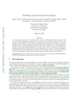 Modeling outcomes of soccer matches