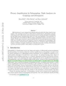 Privacy Amplification by Subsampling: Tight Analyses via Couplings and
  Divergences