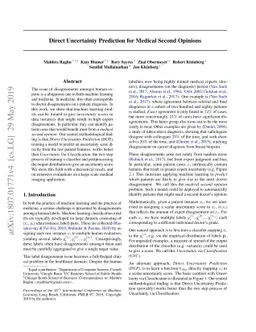 Direct Uncertainty Prediction for Medical Second Opinions