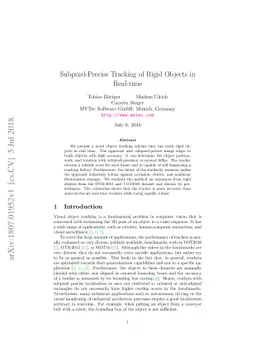 Subpixel-Precise Tracking of Rigid Objects in Real-time